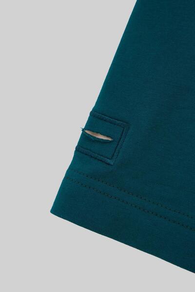 Machinist Ανδρικό μπλουζάκι με συνονθύλευμα και κεντημένο υπερμεγέθη λαδί πράσινο μπλουζάκι