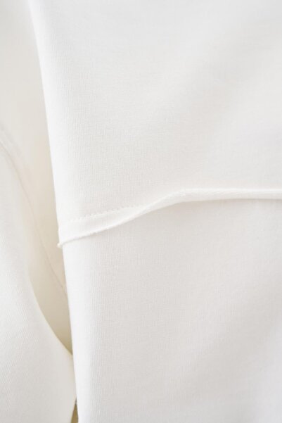 Machinist Ανδρικό μπλουζάκι με τεχνικό κέντημα oversized εκρού