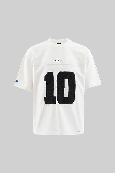 Machinist Men's Jersey Style Oversize Ecru T-Shirt