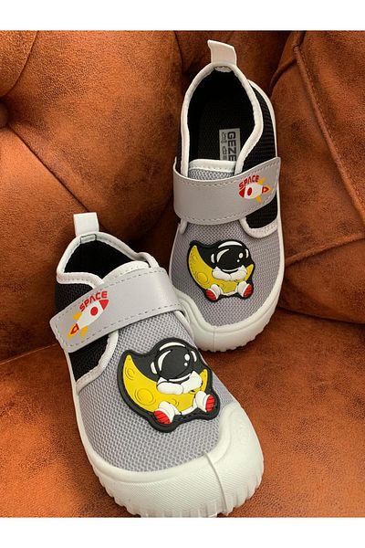 GEZER Summer Linen Boys Adjustable Shoes Astronaut Patterned