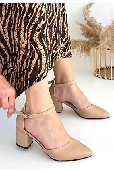 Erbilden Mulen Nude Skin Heeled Shoes