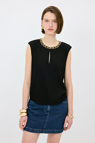 adL Jewelled Collar Blouse