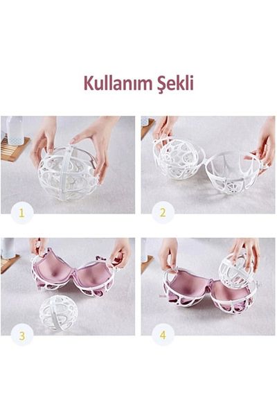 İnfeta Bra Protector Washer Interlocking 2 Ball Washing Apparatus - Bra Protector Washing Ball