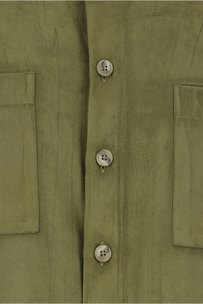 Abdullah Kiğılı Μακρυμάνικο Oversize Suede Πουκάμισο