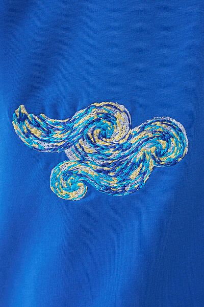 Machinist Men's the Starry Night Oversize Ecru T-Shirt