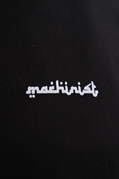 Machinist Ανδρικό ρολό μοτίβο Flock εμπριμέ μαύρο μπλουζάκι