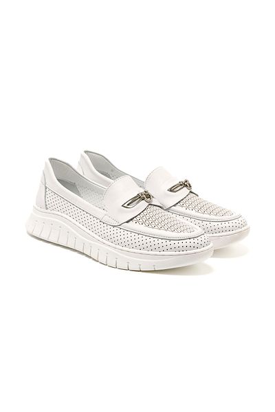John May Pantofi clasici Oxford MAR-25Y-192-208 pentru femei/fete cu imprimeu alb