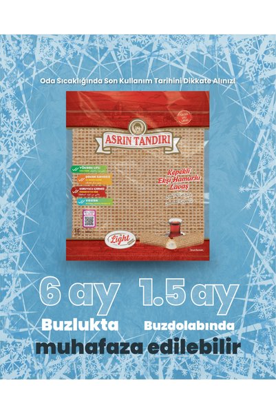 ASRIN TANDIRI 1 Paket Ekşi Mayalı Çavdar Lavaş Ekmeği 1 Paket Ekşi Mayalı Kepekli Lavaş Ekmeği