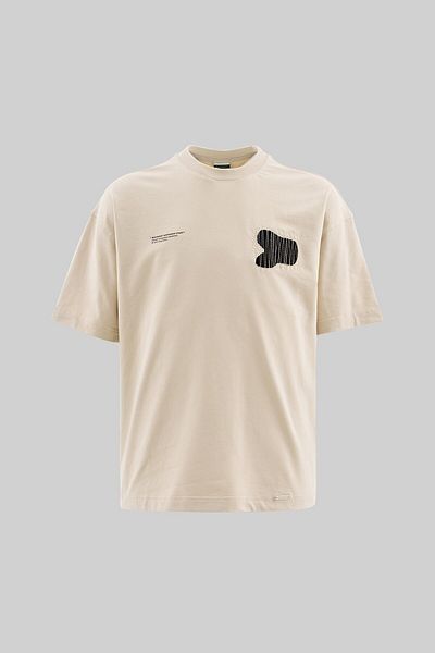 Machinist Tricou moale bej oversize pentru bărbați