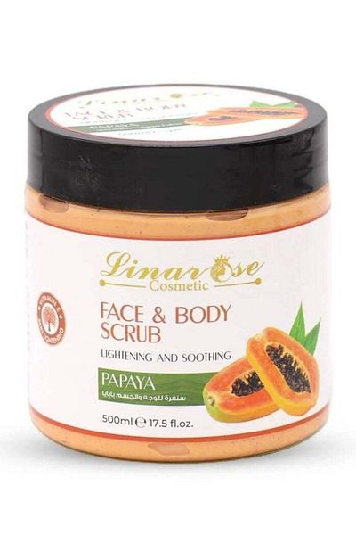 Linarose Papaya Face and Body Scrub - 500 ml