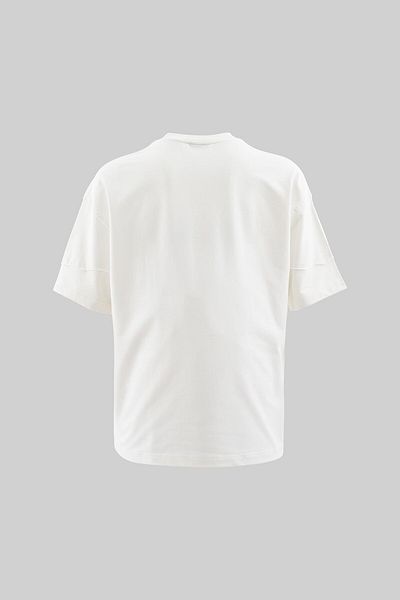 Machinist Men's Technical Embroidered Oversize Ecru T-Shirt