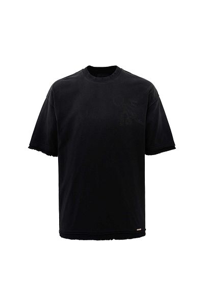 Machinist Men's Keychain Printed Washable Oversize Black T-Shirt