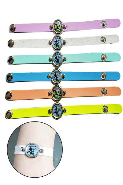 Parti dolabı 6 Adet Parti Doğum Günü Bilekliği Minecraft Baskılı Hediye Çoçuk Bileklik