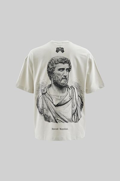 Machinist Tricou supradimensionat pentru bărbați Marcus Aurelius Space Gri
