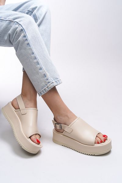 Riccon Alebwynn Women's Beige Sandals 001273
