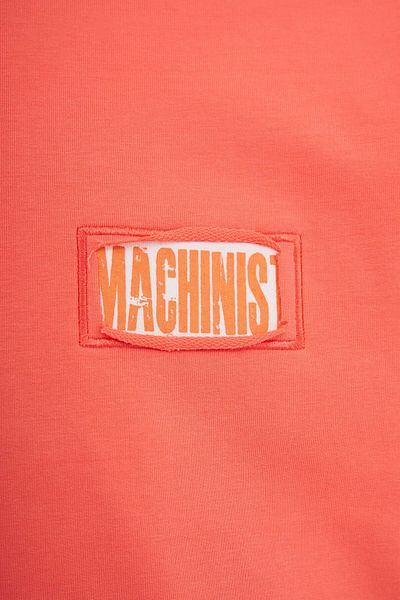 Machinist Ανδρικό μπλουζάκι με συνονθύλευμα και κεντημένο υπερμεγέθη ηλεκτρικό ροζ μπλουζάκι