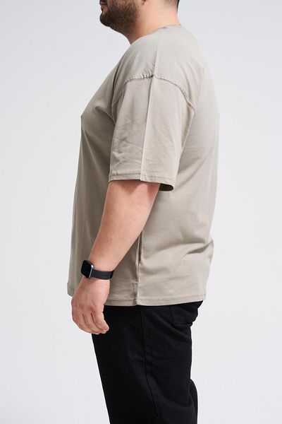 Machinist Ανδρικό μπλουζάκι Basic Khaki μεγάλου μεγέθους