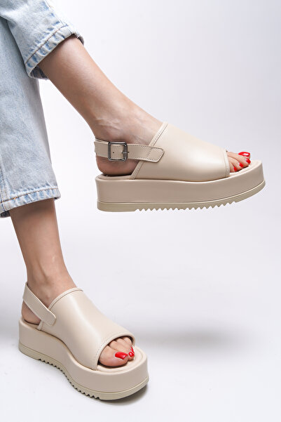 Riccon Alebwynn Women's Beige Sandals 001273