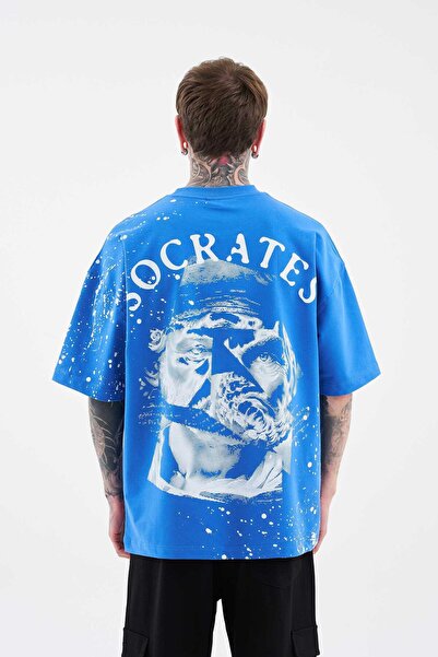 Machinist Чоловіча філософська м'яка футболка Oversize Soft Mavi