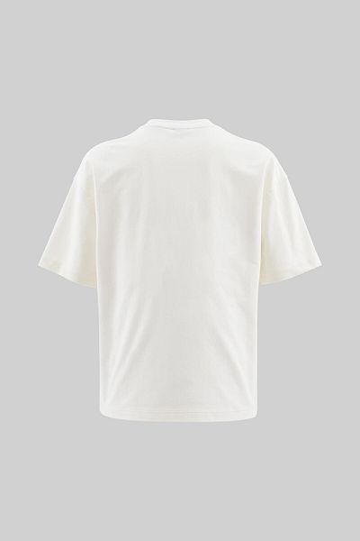 Machinist Men's Swan Printed Oversize Ecru T-Shirt
