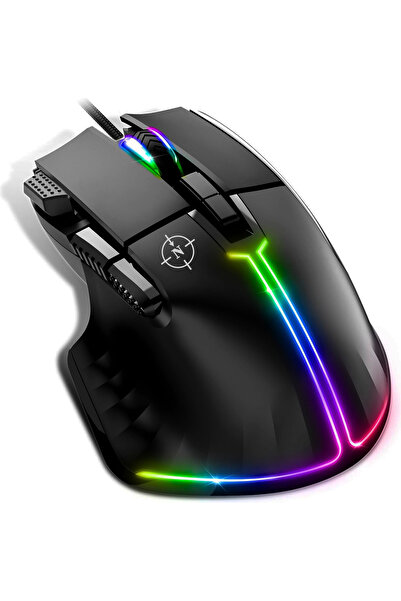 Genel Markalar Ragnarok Rgb 12.800 Dpı 400 Ips 50g Pmw3389 Makrolu Gaming Oyuncu Mouse