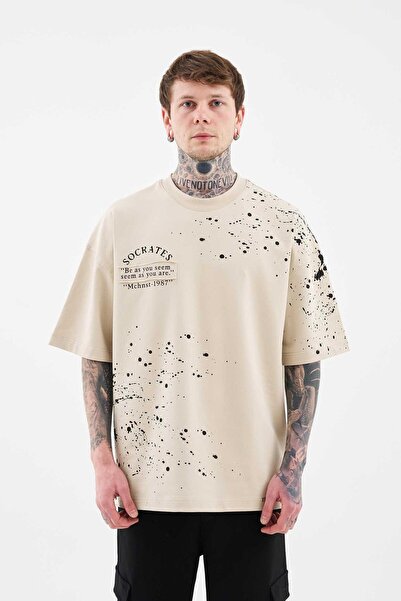 Machinist Ανδρικό μπλουζάκι Philosophers Oversize Soft Beige