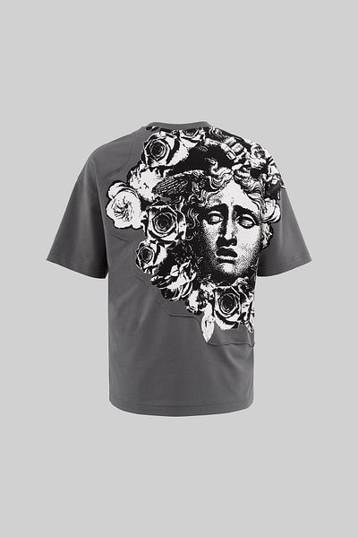 Machinist Tricou pentru bărbați Medusa Fragmented Oversize Smoked