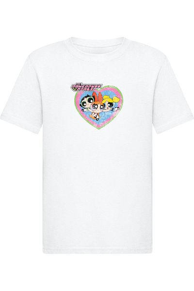 Merchcode Kinder Die Powerpuff Girls - Faded Heart Basic Tee 2.0