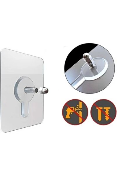 ardini SÜPER GÜÇLÜ ÇERÇEVE ASKISI PİN DELGİSİZ VİDALI KANCA YAPIŞKANLI RAF TU...