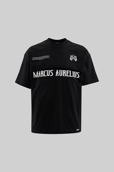 Machinist Men's Marcus Aurelius Oversize Black T-Shirt