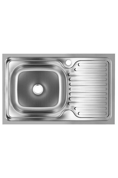SANITEC Chiuveta bucatarie Sanitec SN7002S, pentru blat 76X43.5cm, cuva stanga, adancime 16cm, anticalcar