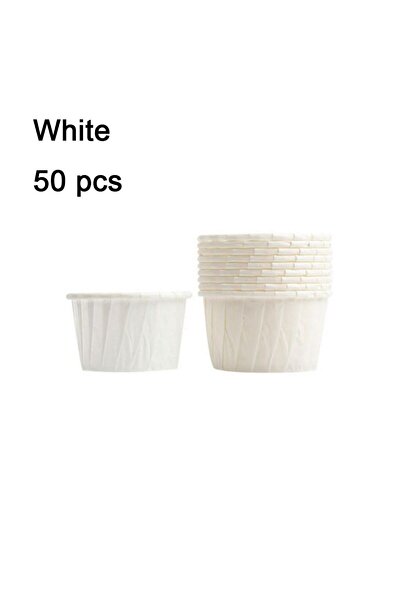 Choice 50 قطعة من الكعك الأبيض، أغلفة ورقية للكب كيك، أكواب الخبز، علب الكعك،...