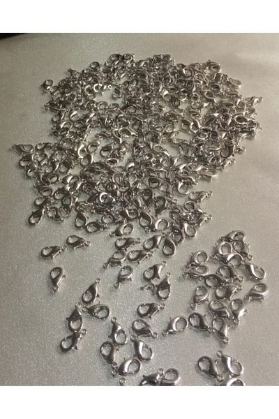 PASAMİA Parrot Clip, Lock Hook, Parrot Closing Clip, Necklace and Bracelet Lock Nickel Plated 40 Pieces