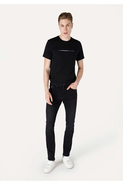 Colin's 044 Karl Straight Fit - Ανδρικό τζιν παντελόνι χαμηλής μέσης μαύρο CL 1065259