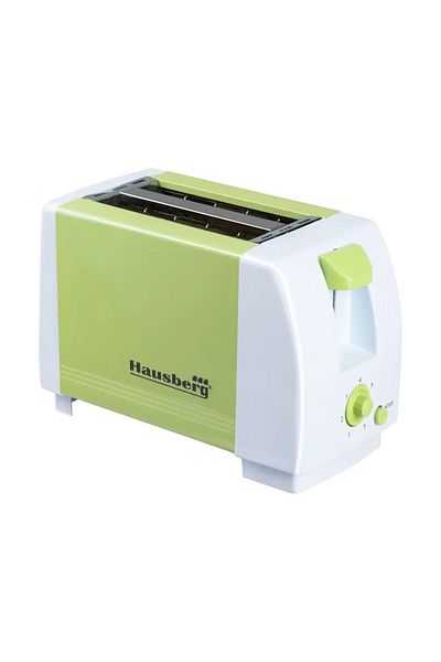 Hausberg Toaster HB-150VR, 750 W, 2 slices, 7 temperature settings, automatic shut-off, Green