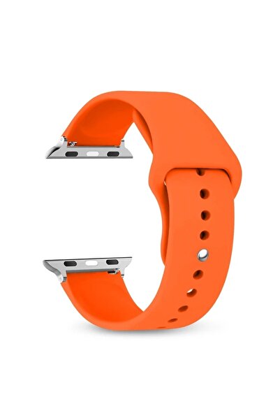 Choice سوار ساعة من السيليكون البرتقالي، متوفر بأحجام 38 مم، 40 مم، 41 مم، و4...
