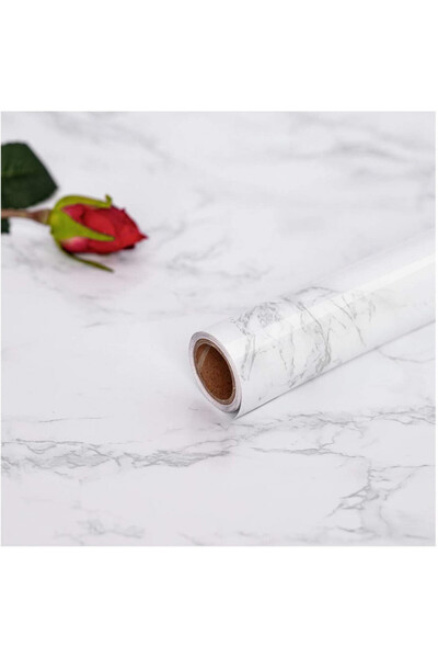 Hode Tapet autoadeziv Hode, PVC, alb/gri, 44,5 x 200 cm