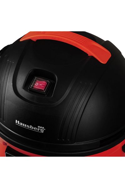 Hausberg Multifunkční vysavač HB-2095RZ, mokré i suché vysávání, 1000 W, 15 l, HEPA filtr, červeno-černý