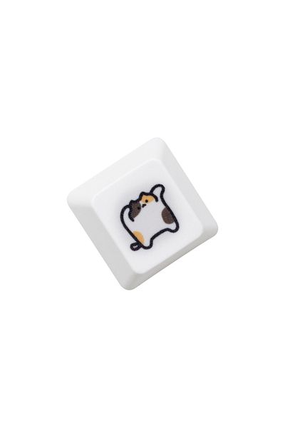 KPrepublic CalicoC L Keycap x1 Cute Little Calico Cat Keycap Kitty Meme Keycap Dye Subbed keycaps for mx stem G