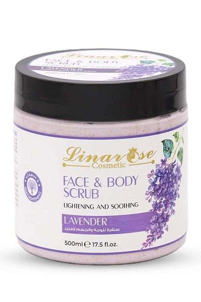 Linarose Lavender Face and Body Scrub - 500 ml