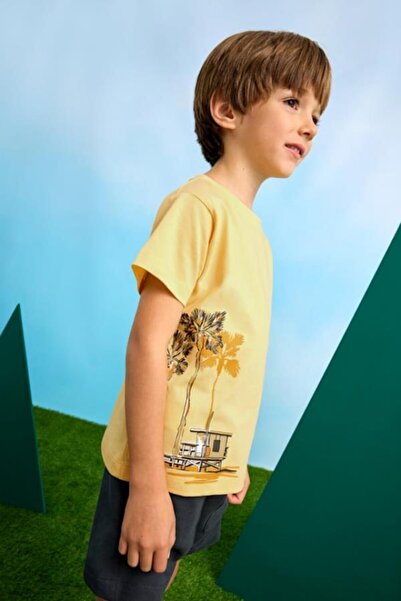 MAYORAL 3-комплект чоловічий костюм з пальмовим принтом - жовтий