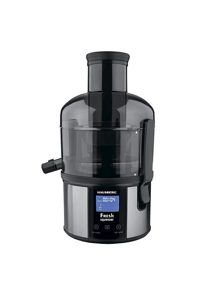 Hausberg Ψηφιακός Αποχυμωτής HB-7545IN, 800-1000W, 85mm, 1L Πολτός, 5 Ταχύτητες, Ανοξείδωτο Ατσάλι Μαύρο