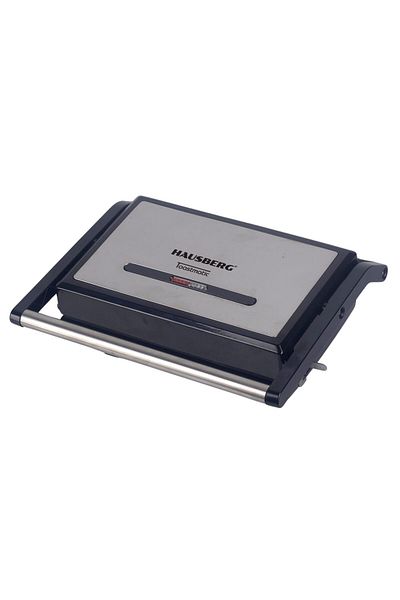 Hausberg Sandwich Maker & Grill Hb-539in, 1100-1300w, Termostat Reglabil, Placi Acoperite Cu Granit, Inox