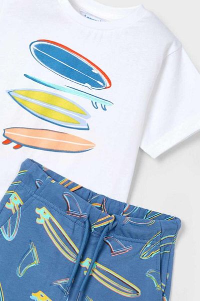 MAYORAL Set pantaloni scurți și tricou pentru băiat 3604 Albastru