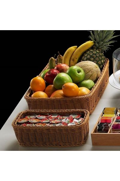 LEONE Brown serving basket, Vanity, 32.5x17.5x10 cm