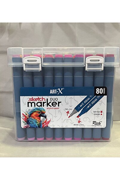 Artx Rich Art-x Sketch Marker Çift Taraflı Kalem Seti 80li