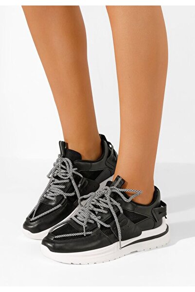 B T Shoes Γυναικεία Σνίκερς Αζάνα Μαύρα