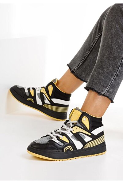 B T Shoes Νεύσα Ψηλόκορφα Σνίκερς Μαύρα