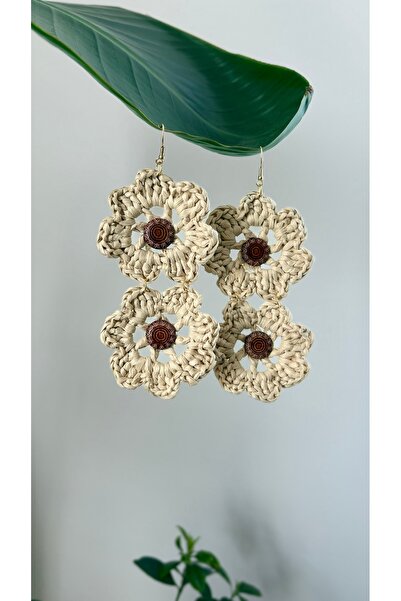 BAGS Mega September Special Gift Dennis's Handmade Double Daisy Earrings