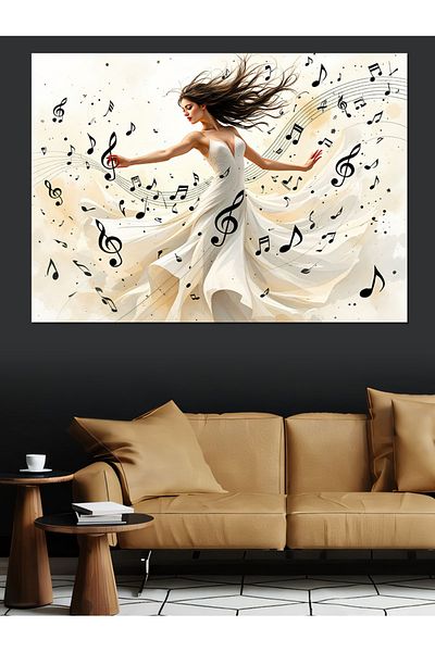 Tablomega Femeie care dansează cu muzică Pictură decorativă